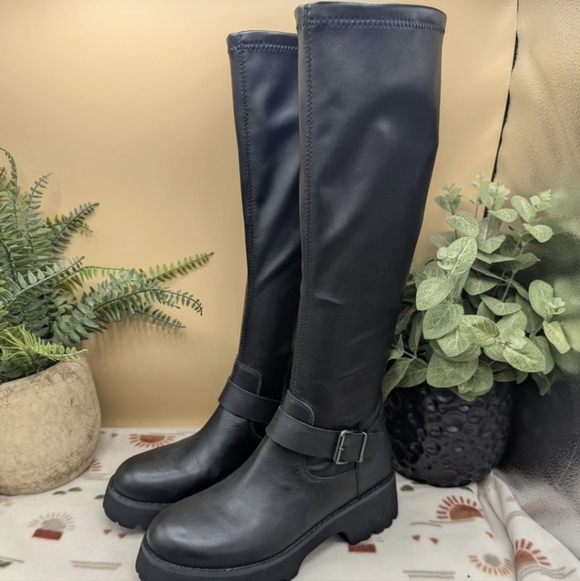 New Blondo Verona Tall Leather Zip Women's Size 7.5M Athletic Boots Waterproof - Picture 2 of 9